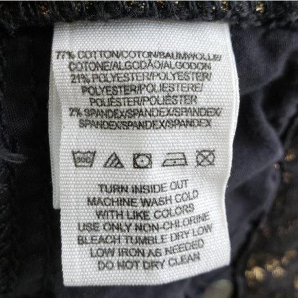 Free People Gold Leopard Print Jeans Y2K Denim Black Cheetah size 25 Stretch - Picture 11 of 13